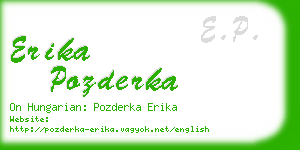 erika pozderka business card